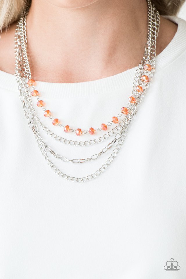 Paparazzi ♥ Extravagant Elegance - Orange ♥ Necklace