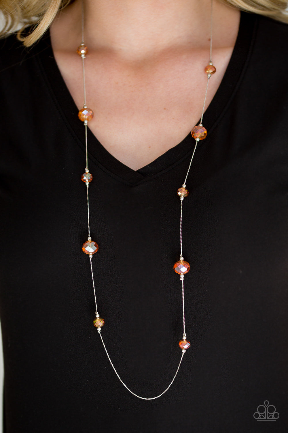 Paparazzi ♥ Champagne On The Rocks - Orange ♥  Necklace