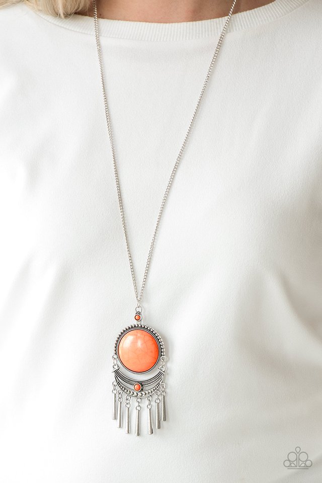 Paparazzi ♥ Rural Rustler - Orange ♥ Necklace