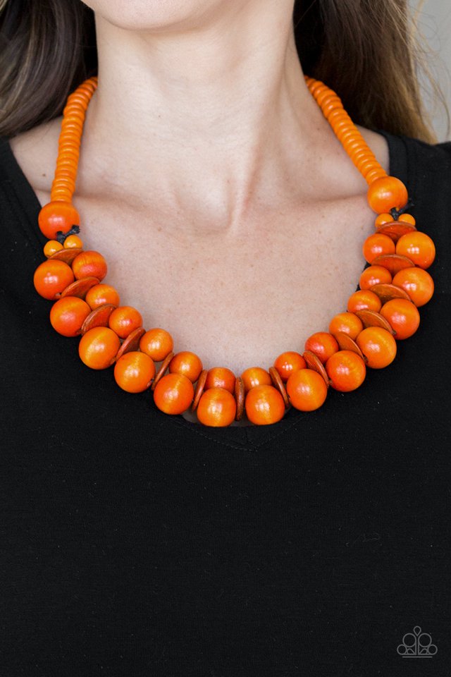 Paparazzi ♥ Caribbean Cover Girl - Orange ♥ Necklace
