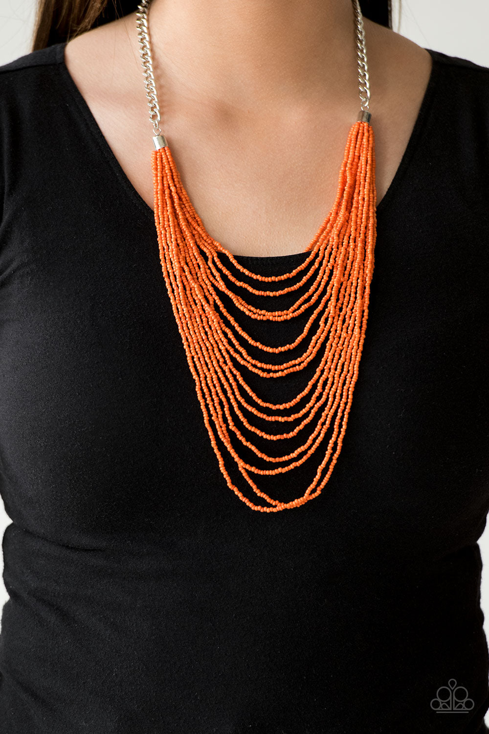 Paparazzi ♥ Bora Bombora - Orange ♥  Necklace