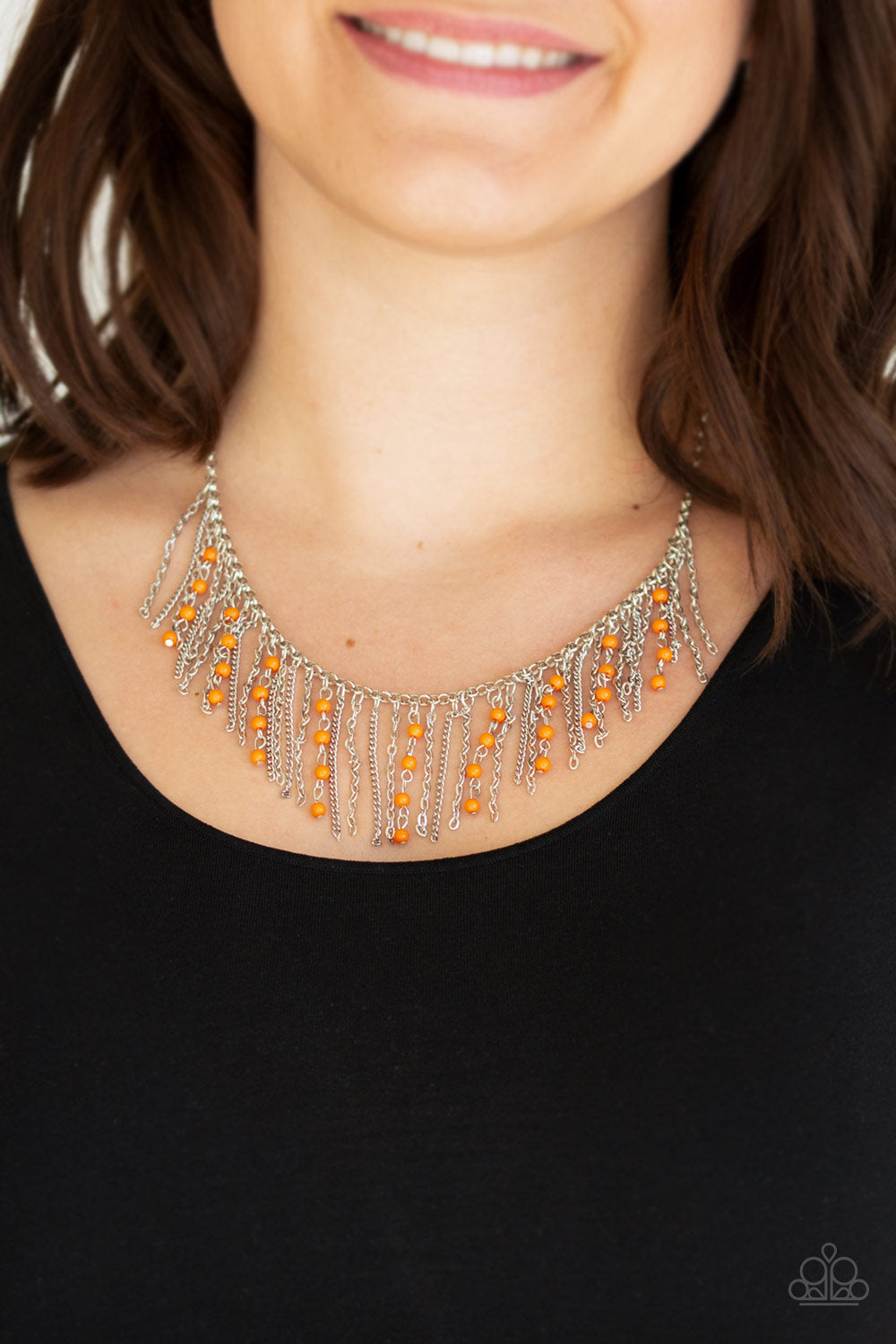 Paparazzi ♥ Harlem Hideaway - Orange ♥  Necklace
