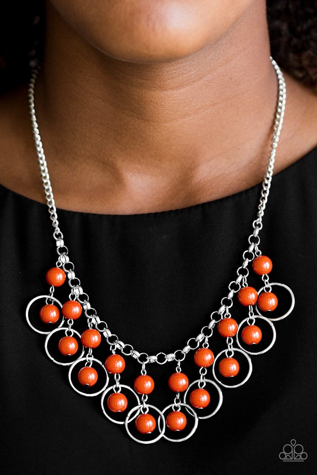 Paparazzi ♥ Really Rococo - Orange ♥ Necklace