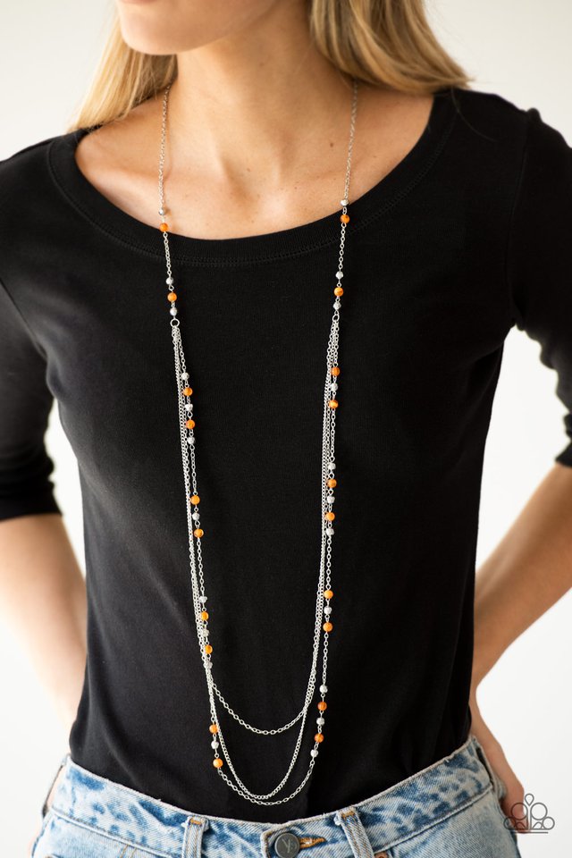 Paparazzi ♥ Colorful Cadence - Orange ♥ Necklace