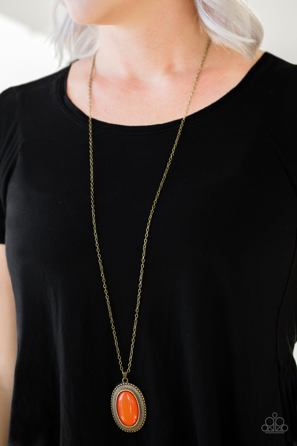 Paparazzi ♥ Practical Prairie - Orange ♥  Necklace