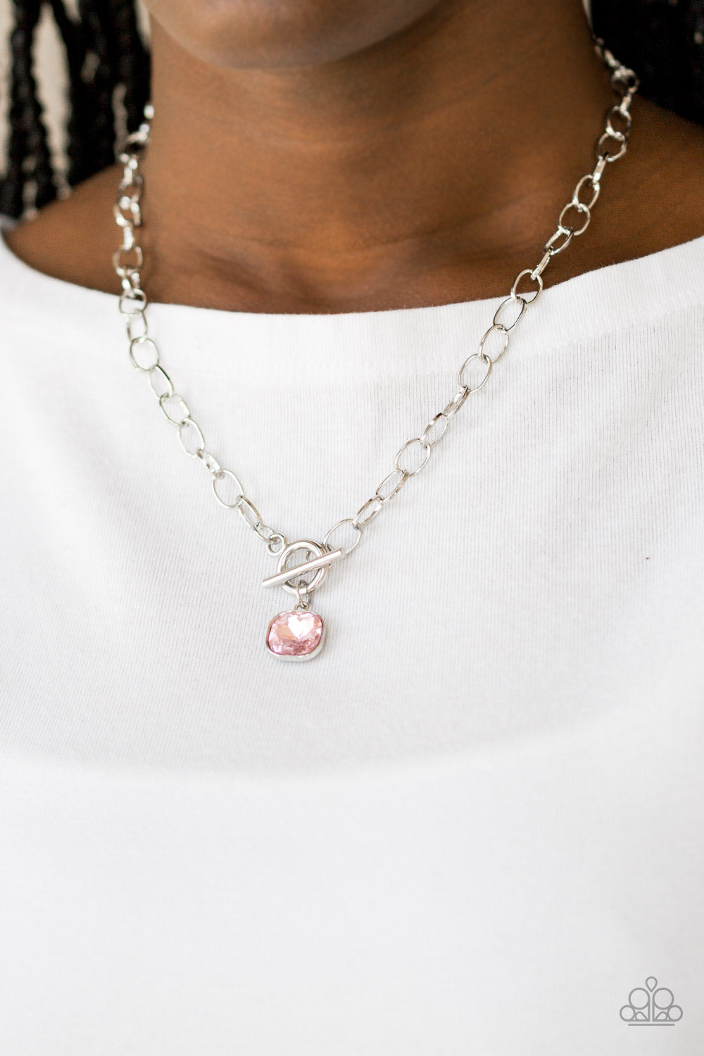 Paparazzi ♥ Dynamite Dazzle - Pink ♥  Necklace
