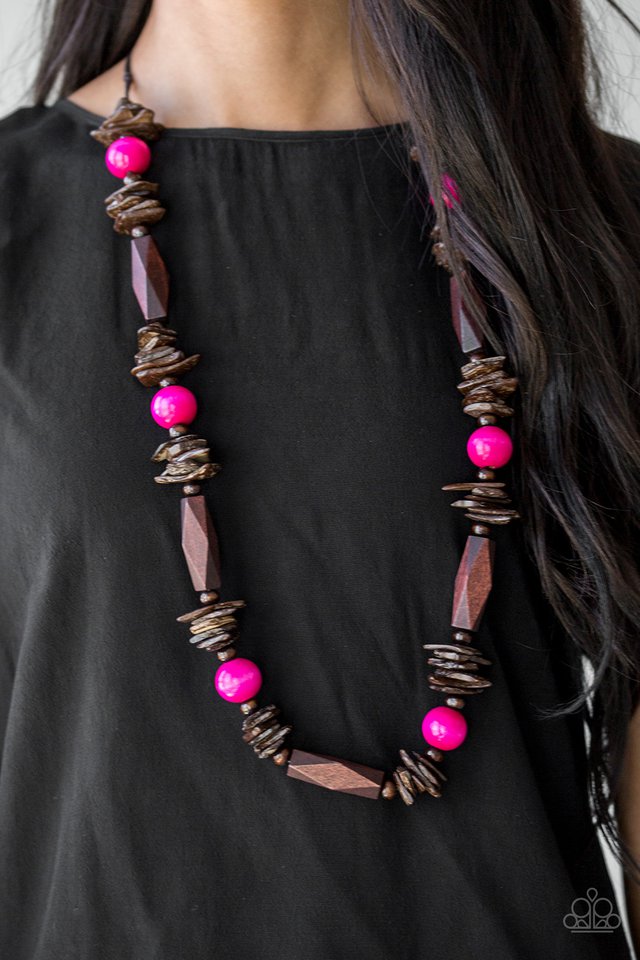 Paparazzi ♥ Cozumel Coast - Pink ♥ Necklace