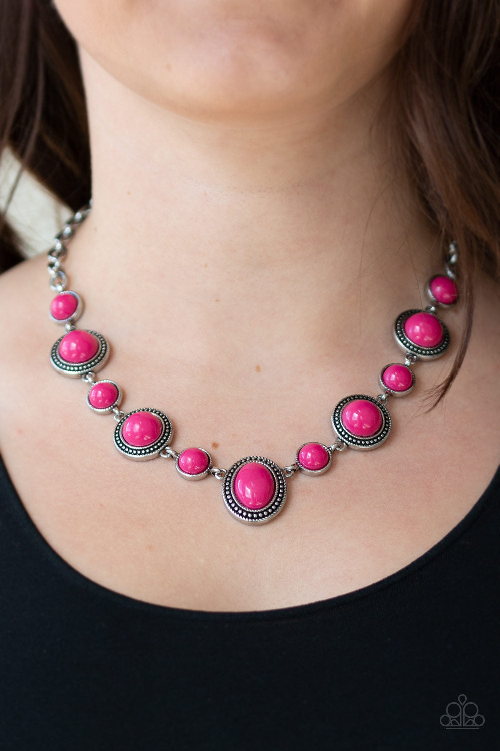 Paparazzi ♥ Voyager Vibes - Pink ♥  Necklace