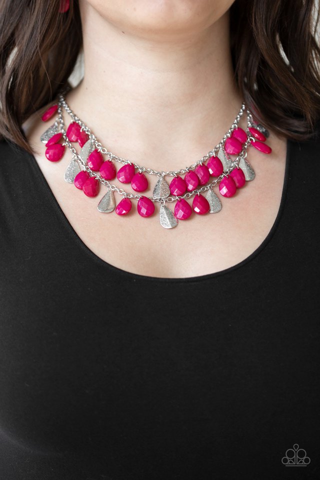Paparazzi ♥ Life of the FIESTA - Pink ♥ Necklace