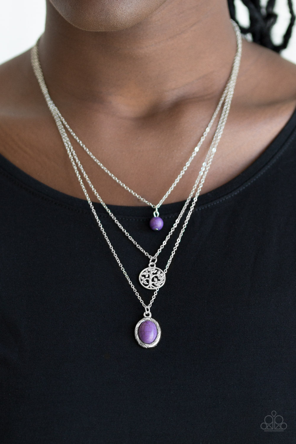 Paparazzi ♥ Southern Roots - Purple ♥  Necklace