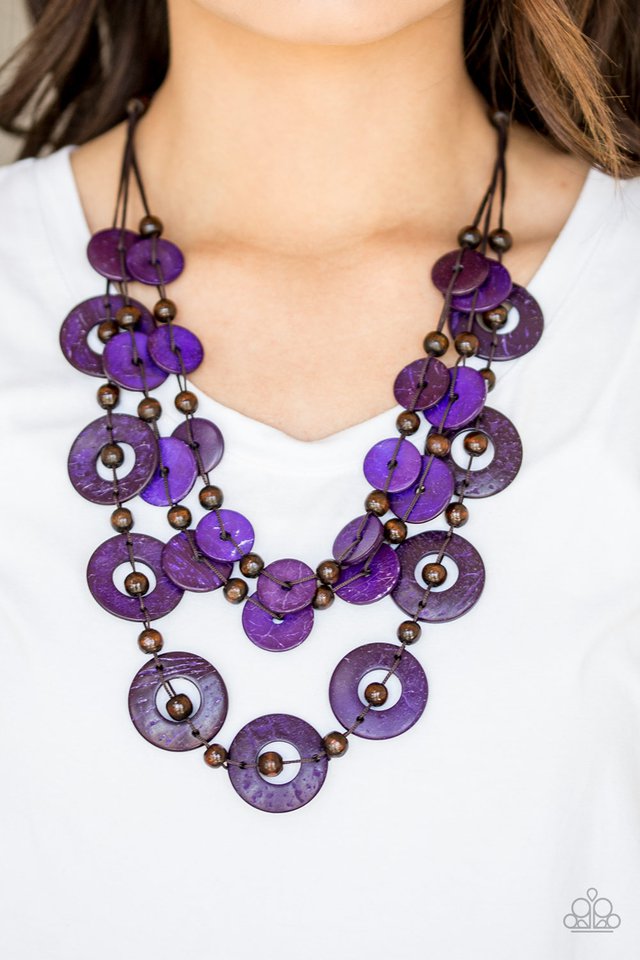 Paparazzi ♥ Catalina Coastin - Purple ♥ Necklace