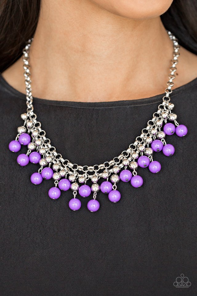Paparazzi ♥ Friday Night Fringe - Purple ♥ Necklace