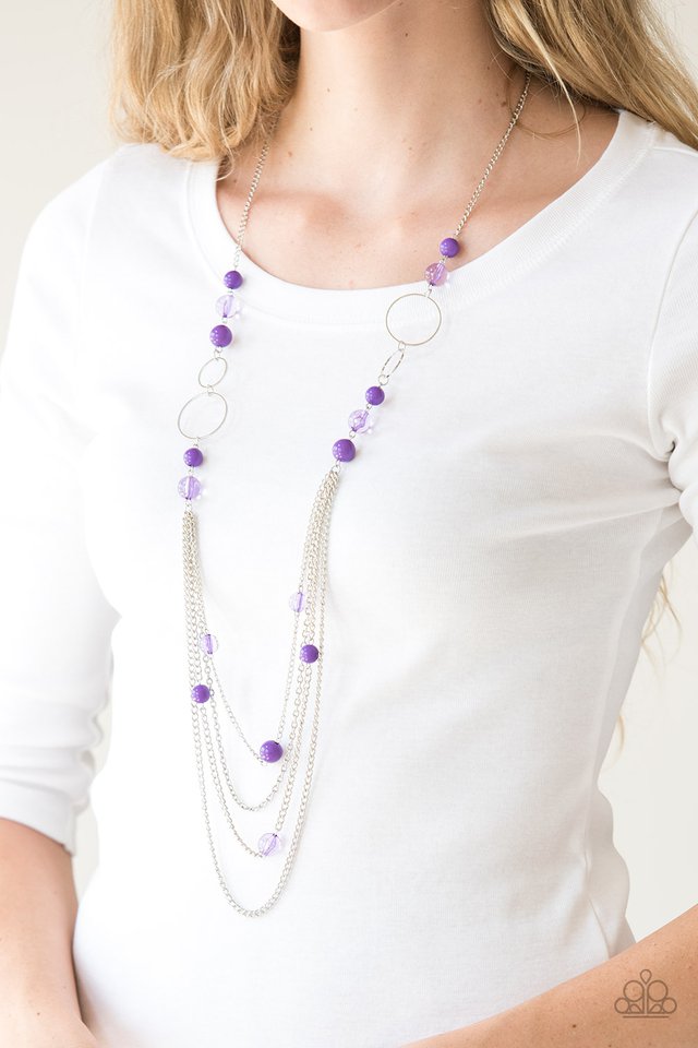 Paparazzi ♥ Bubbly Bright - Purple ♥ Necklace