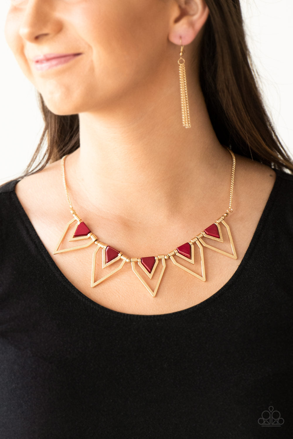 Paparazzi ♥ The Pack Leader - Red ♥  Necklace