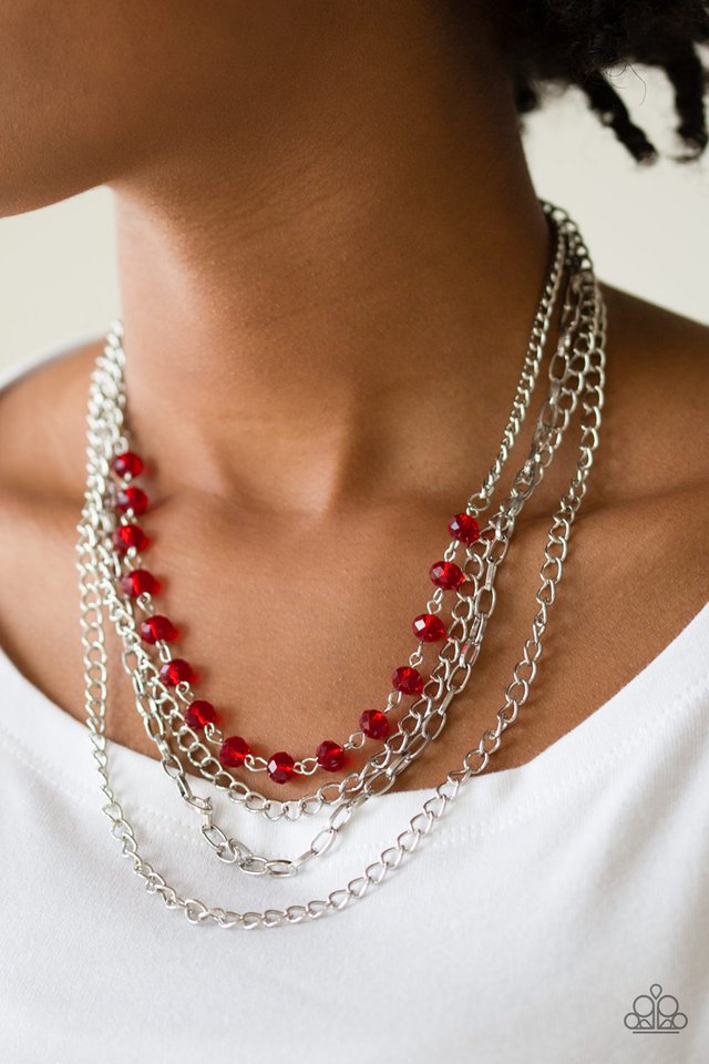 Paparazzi ♥ Extravagant Elegance - Red ♥ Necklace