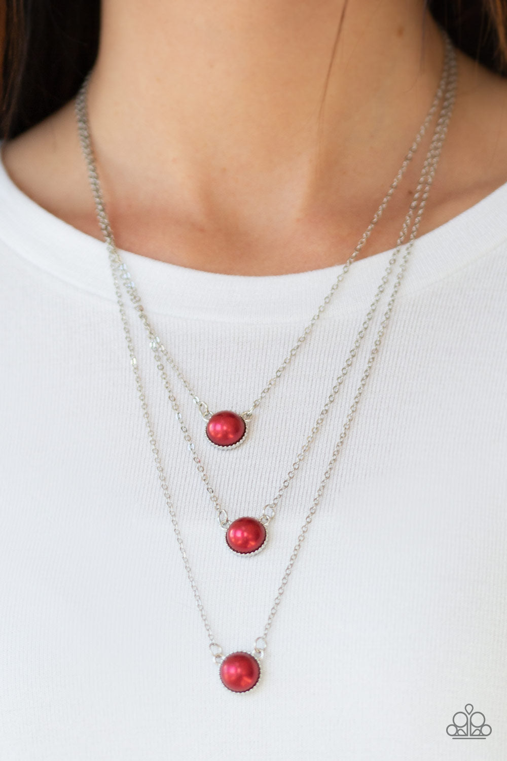 Paparazzi ♥ A Love For Luster - Red ♥  Necklace