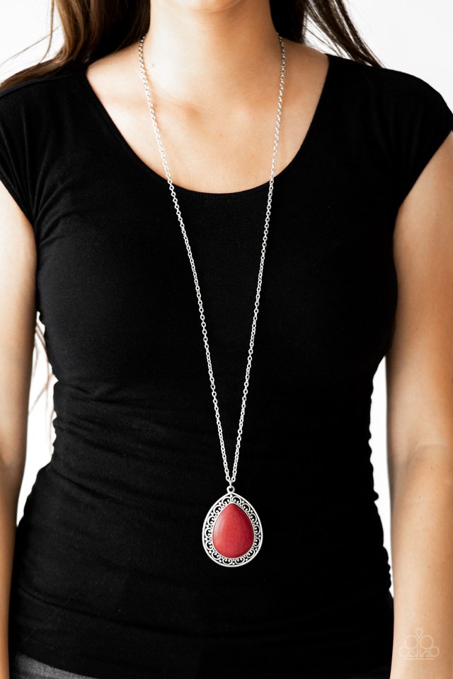 Paparazzi ♥ Full Frontier - Red ♥ Necklace
