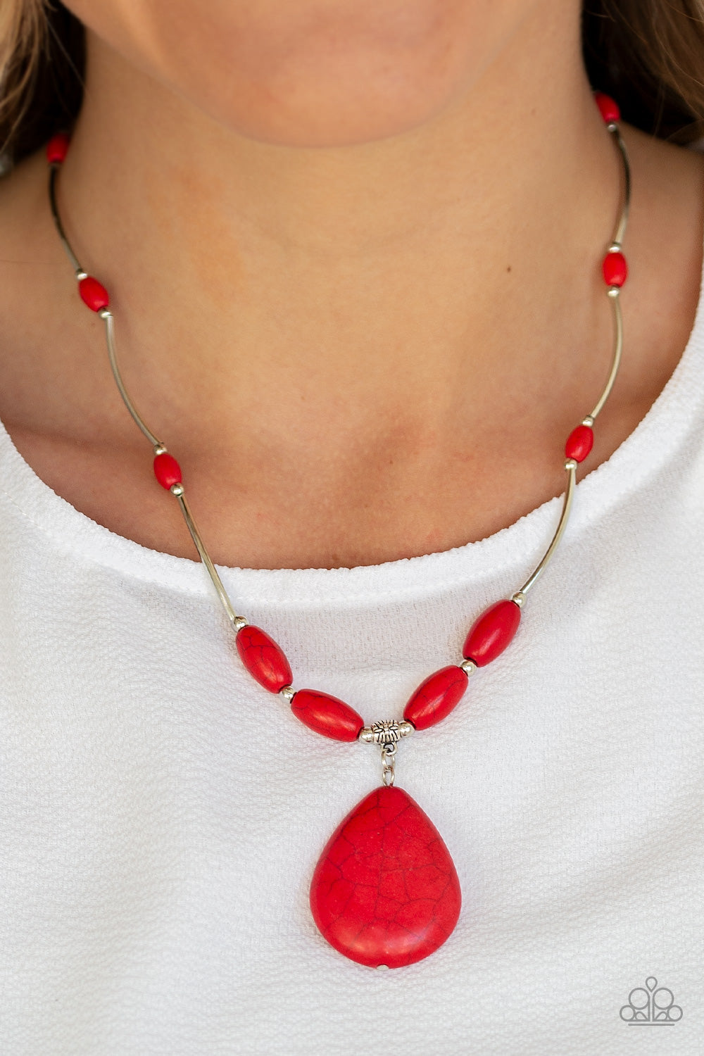 Paparazzi ♥ Explore The Elements - Red ♥  Necklace