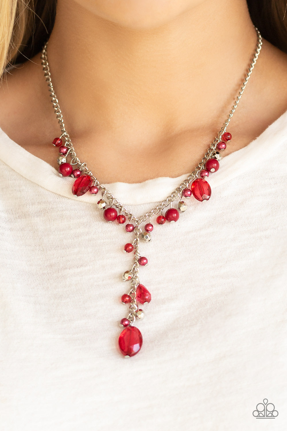 Paparazzi ♥ Crystal Couture - Red ♥  Necklace