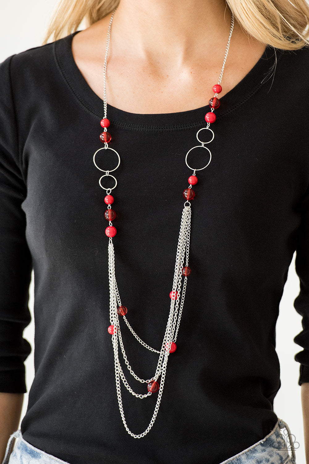 Paparazzi ♥ Bubbly Bright - Red ♥  Necklace
