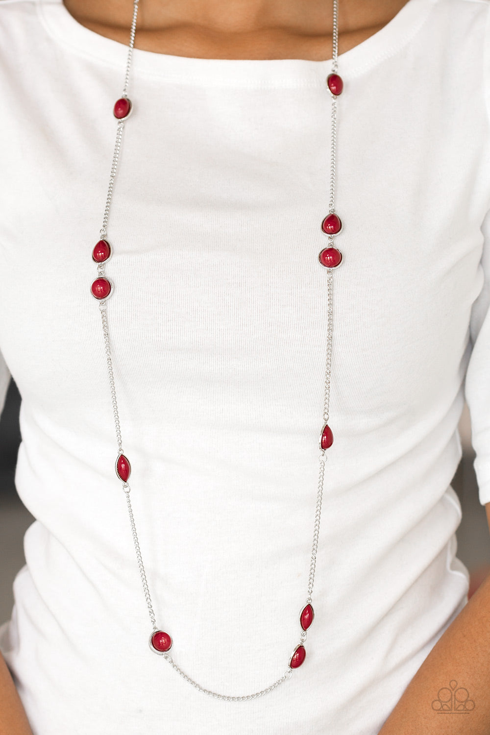 Paparazzi ♥ Pacific Piers - Red ♥  Necklace