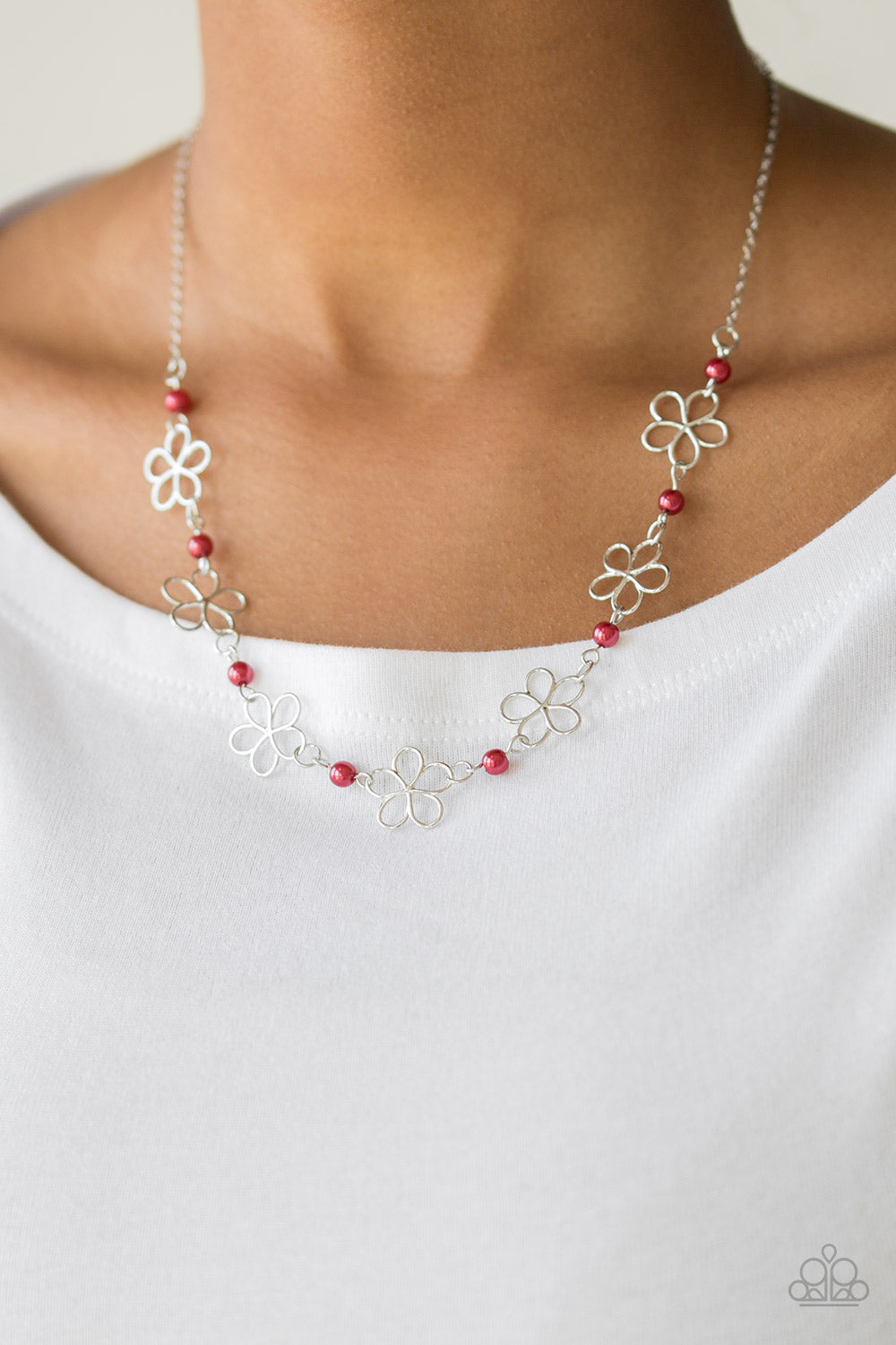 Paparazzi ♥ Always Abloom - Red ♥  Necklace