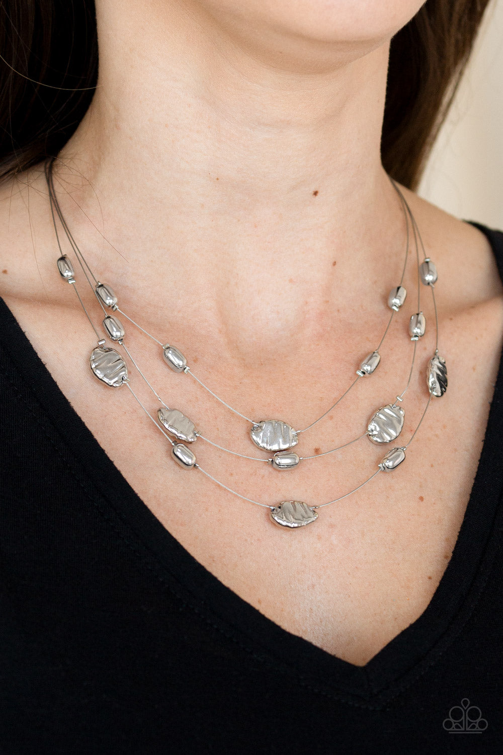 Paparazzi ♥ Top ZEN - Silver ♥  Necklace