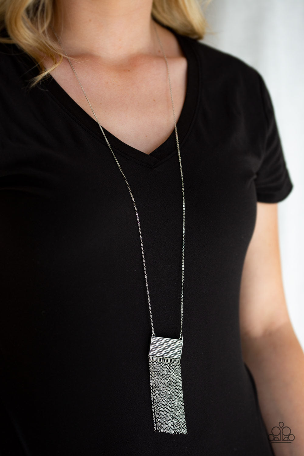 Paparazzi ♥ Totally Tassel - Silver ♥  Necklace