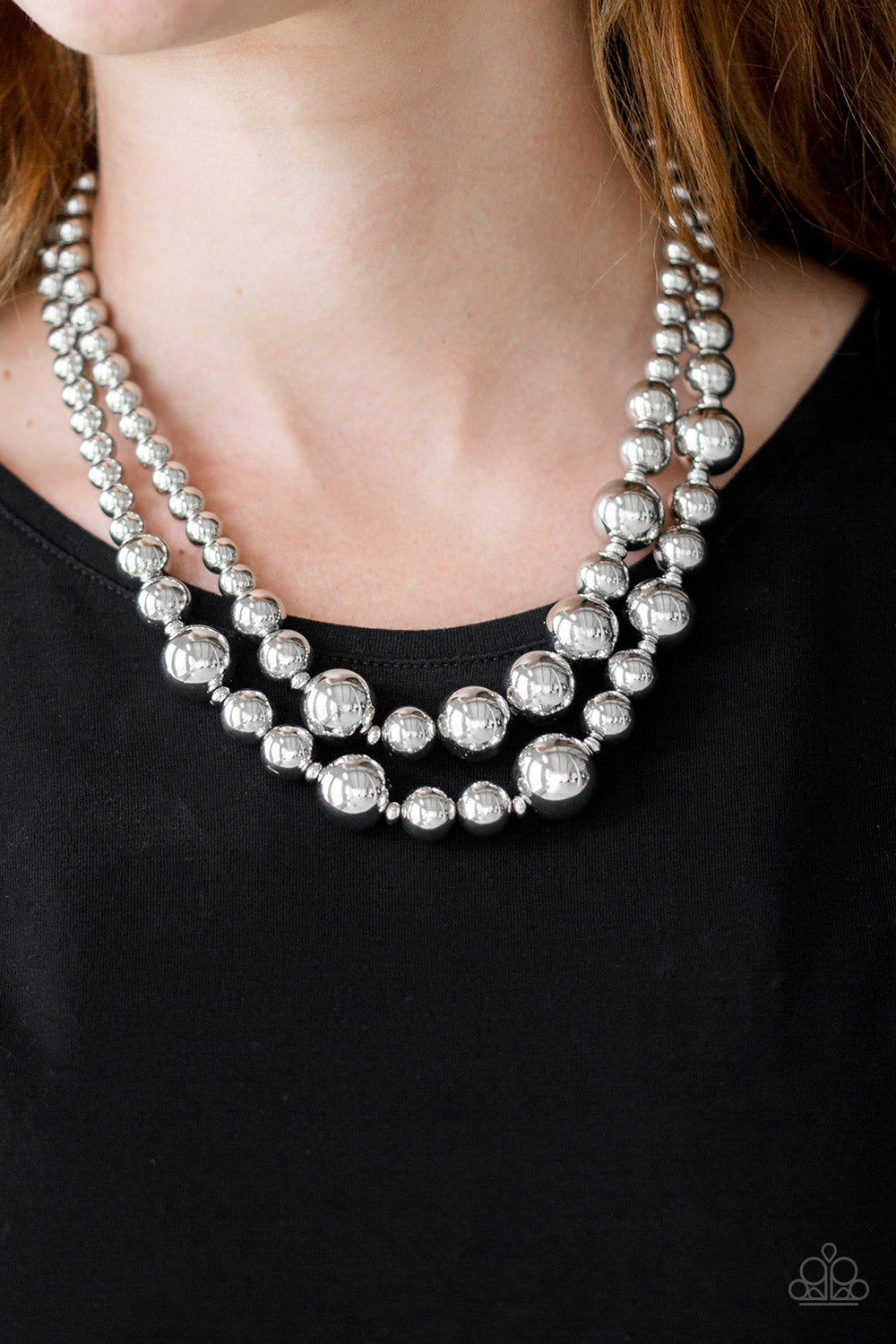 Paparazzi ♥ I Double Dare You - Silver ♥  Necklace