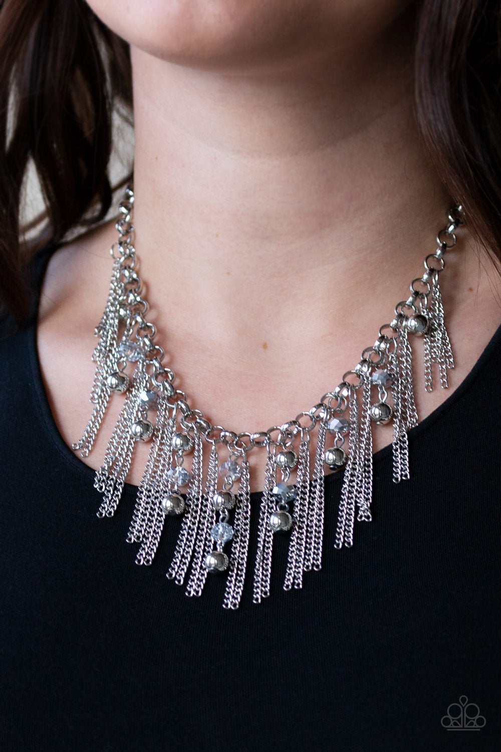 Paparazzi ♥ Ever Rebellious - Silver ♥  Necklace