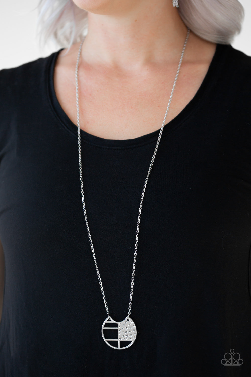 Paparazzi ♥ Abstract Aztec - Silver ♥  Necklace