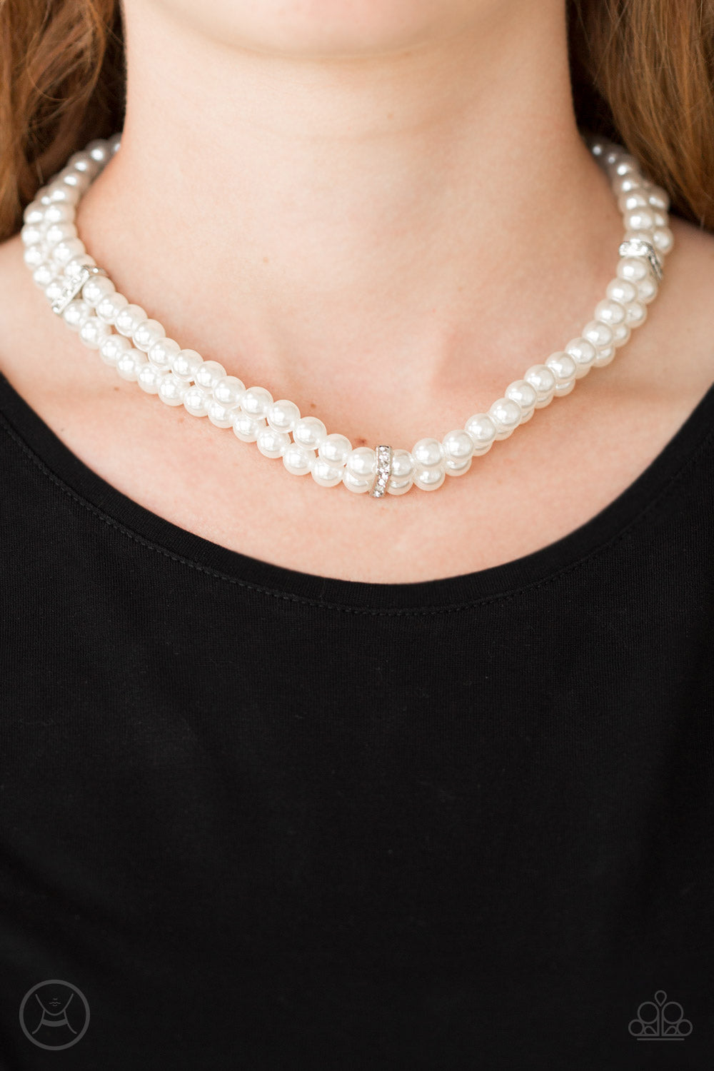 Paparazzi ♥ Put On Your Party Dress - White ♥  Necklace
