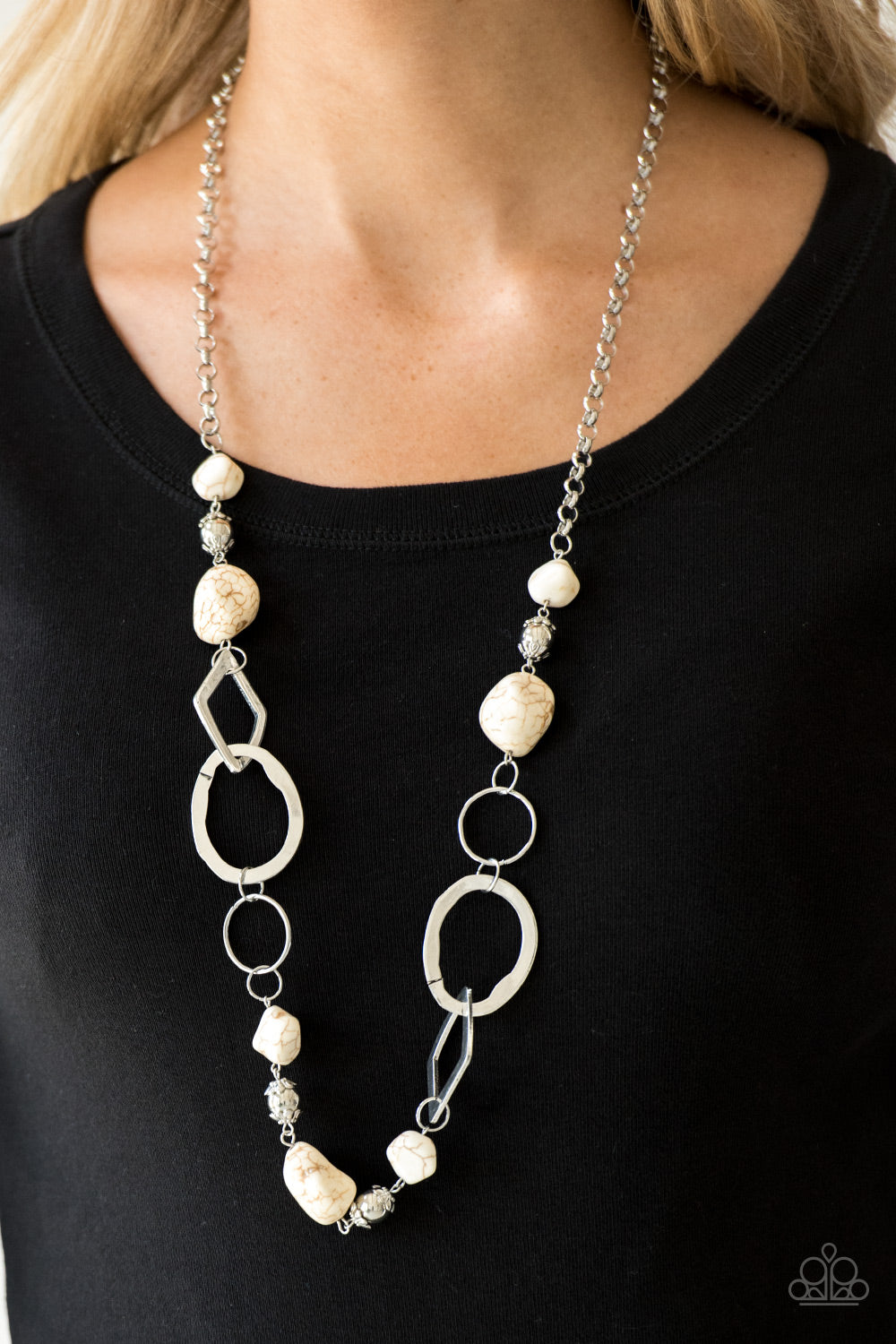 Paparazzi ♥ Thats TERRA-ific! - White ♥  Necklace