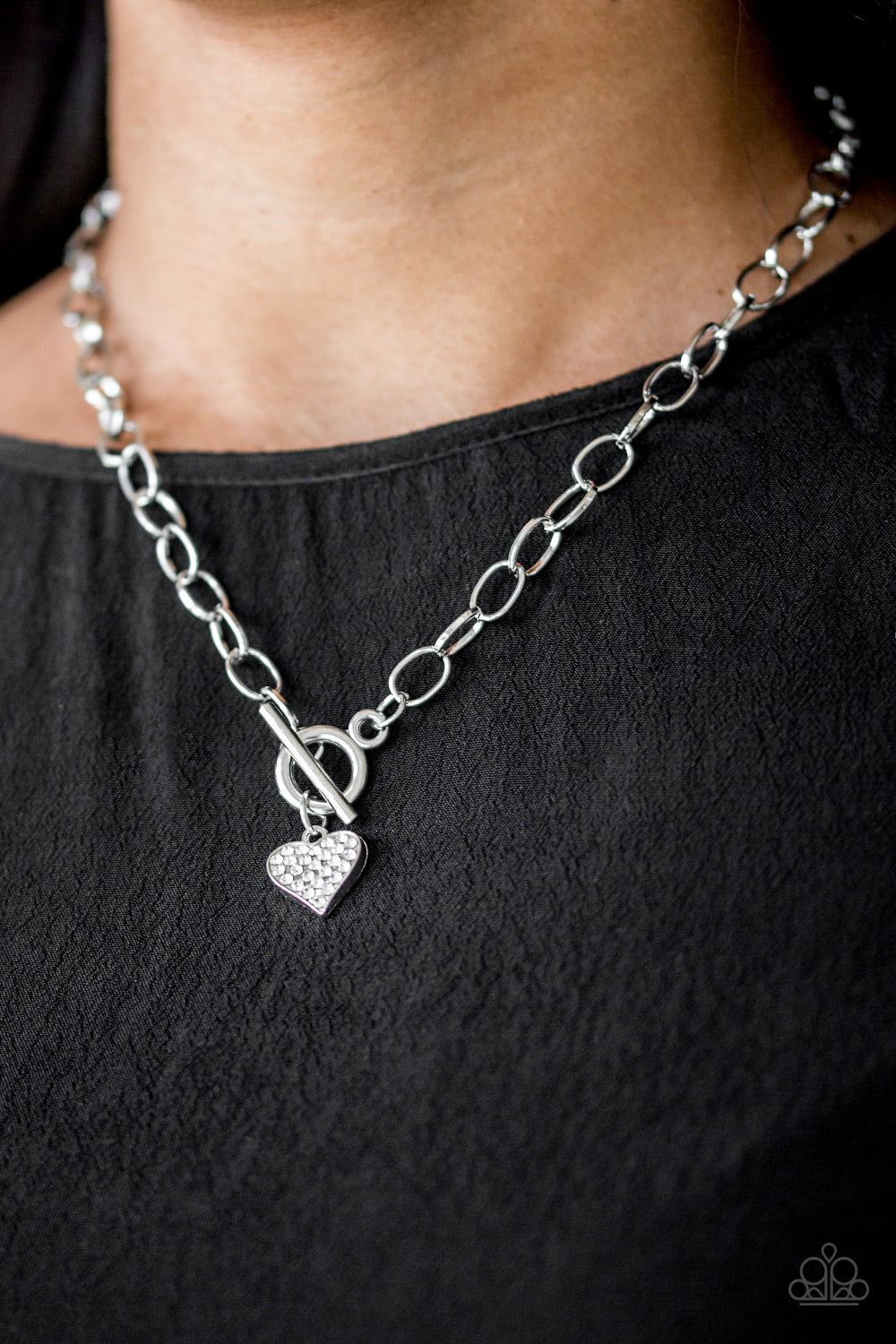 Paparazzi ♥ Harvard Hearts - White ♥  Necklace