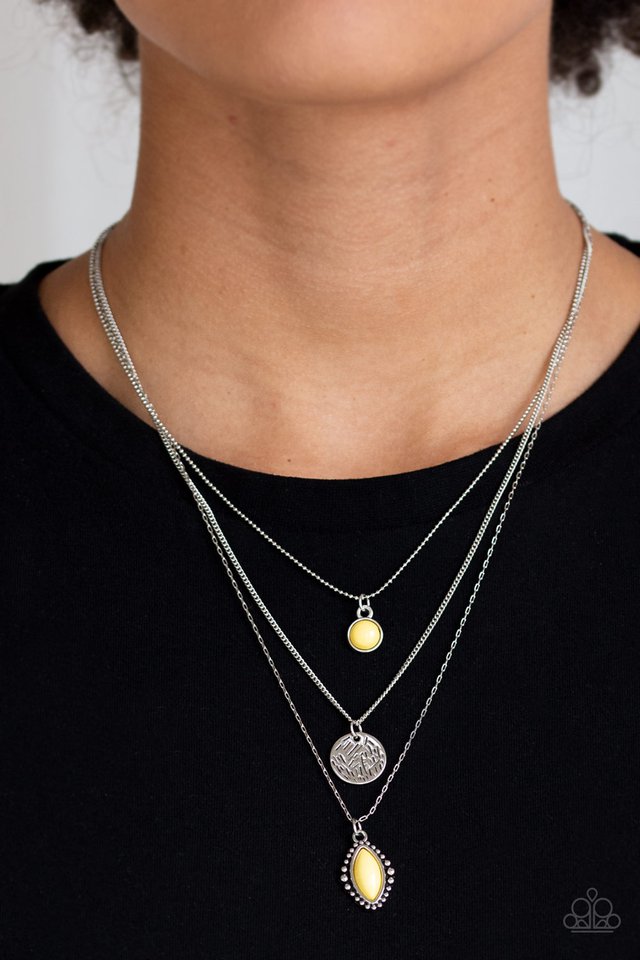 Paparazzi ♥ Tide Drifter - Yellow ♥ Necklace