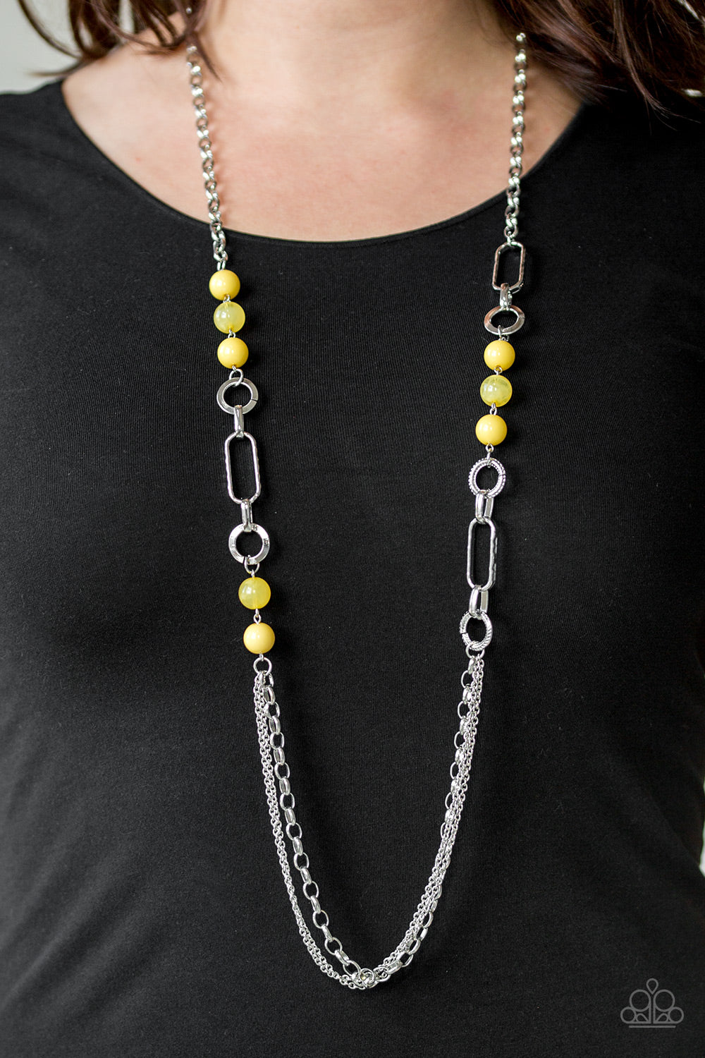 Paparazzi ♥ CACHE Me Out - Yellow ♥  Necklace