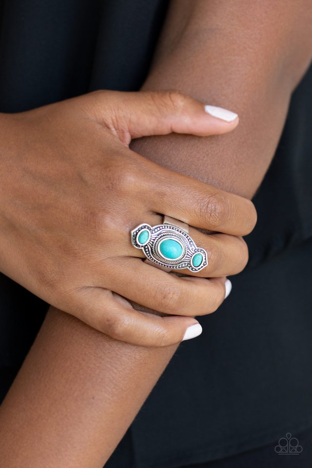 Paparazzi ♥ Dune Drifter - Blue ♥ Ring