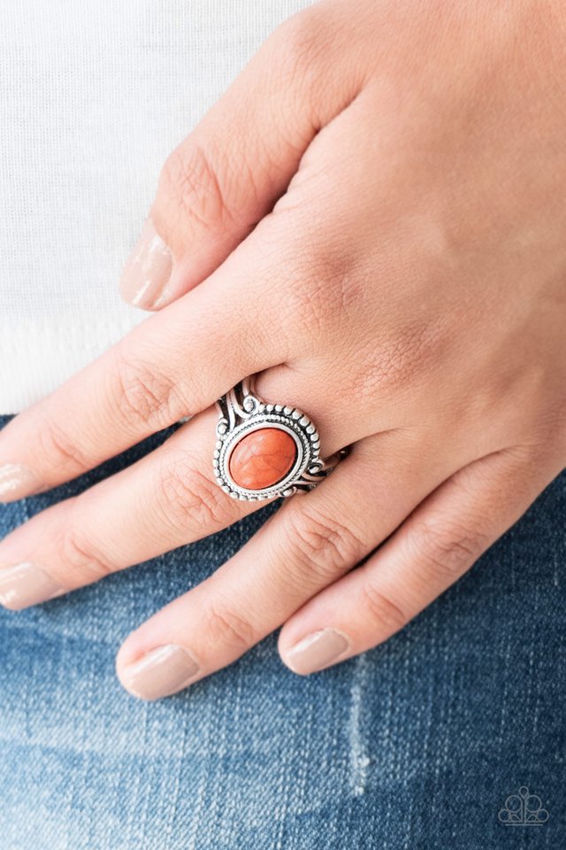 Paparazzi ♥ All The Worlds A STAGECOACH - Orange ♥ Ring