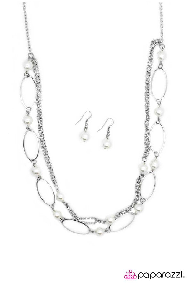 Paparazzi ♥ Stolen Kisses - White ♥ Necklace