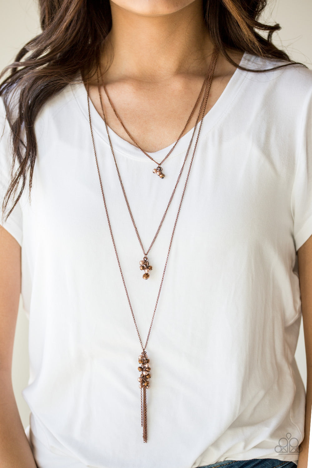 Paparazzi ♥ Crystal Cruiser - Copper ♥  Necklace