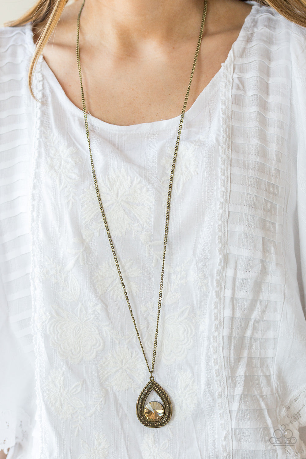 Paparazzi ♥ Castle Cabaret - Brass ♥  Necklace