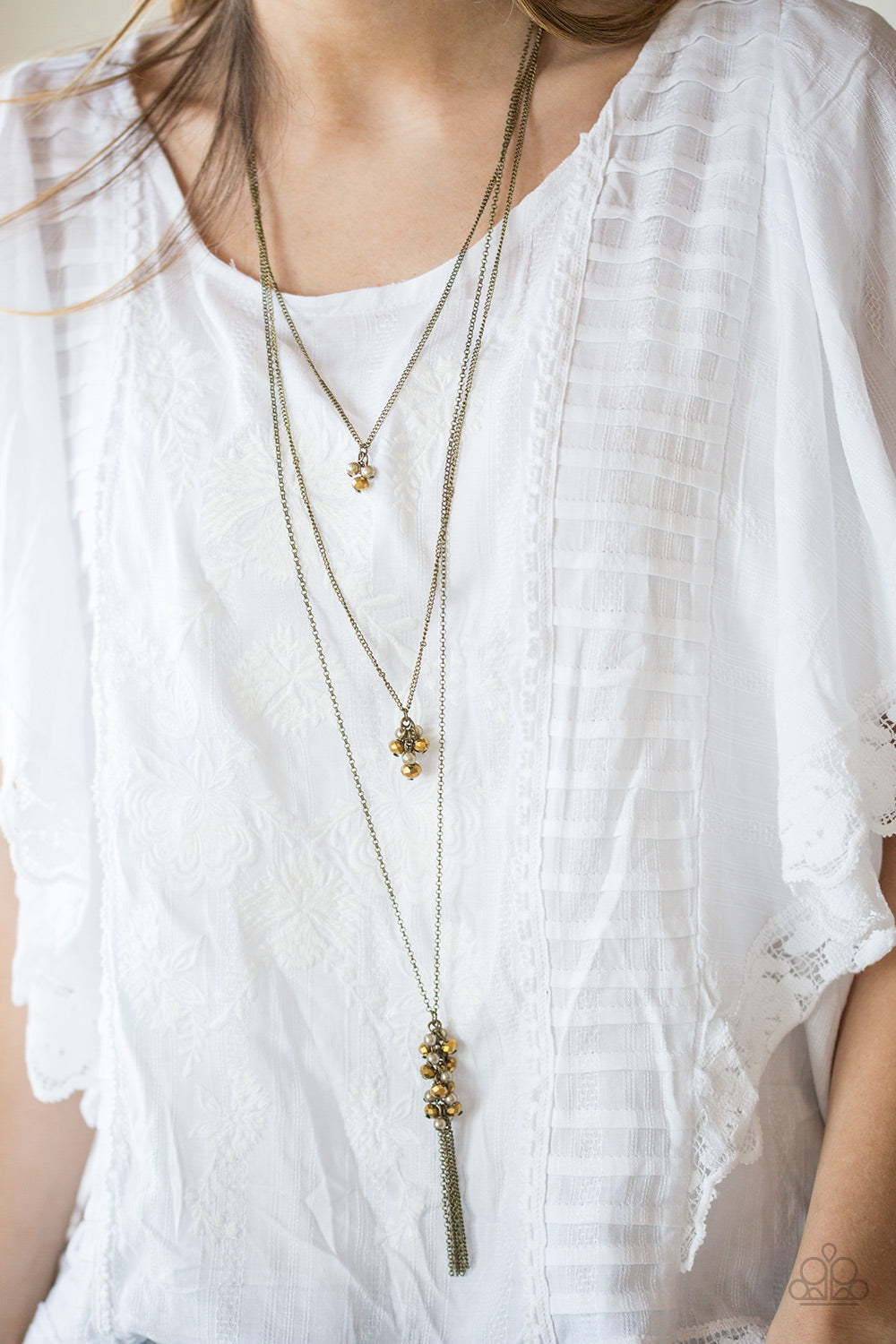 Paparazzi ♥ Crystal Cruiser - Brass ♥  Necklace