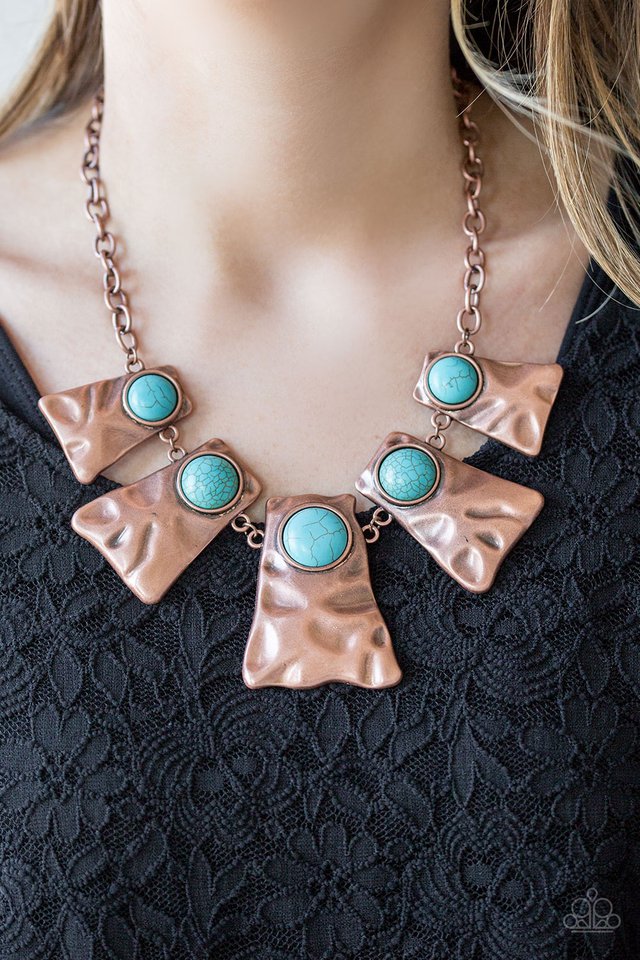 Paparazzi ♥ Cougar - Copper ♥ Necklace