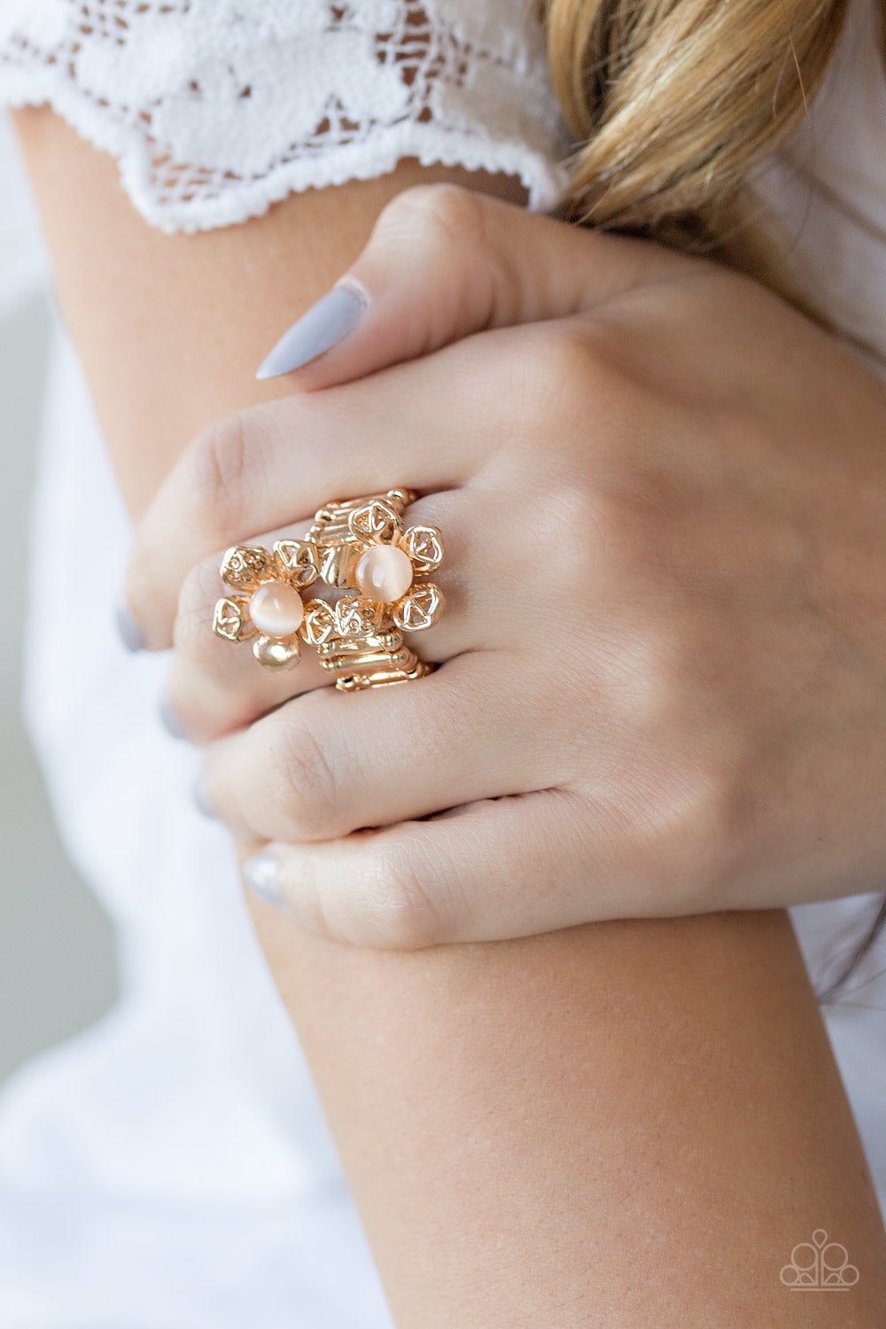 Paparazzi ♥ Magnolia Mansions - Gold ♥  Ring