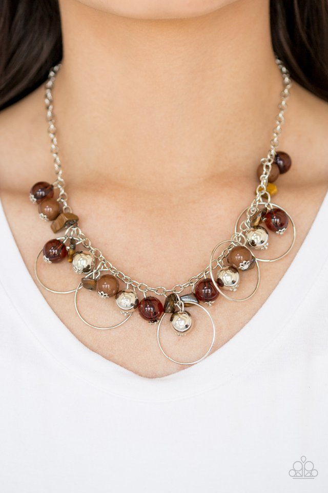 Paparazzi ♥ Mountain Mosaic - Brown ♥ Necklace