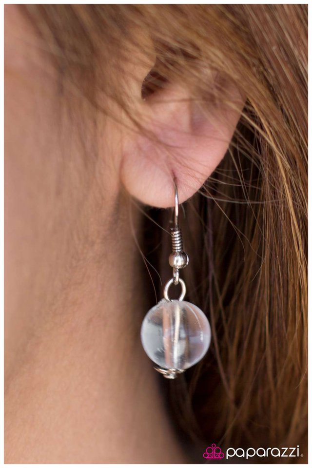 Paparazzi ♥ All Aglow - White ♥ Necklace