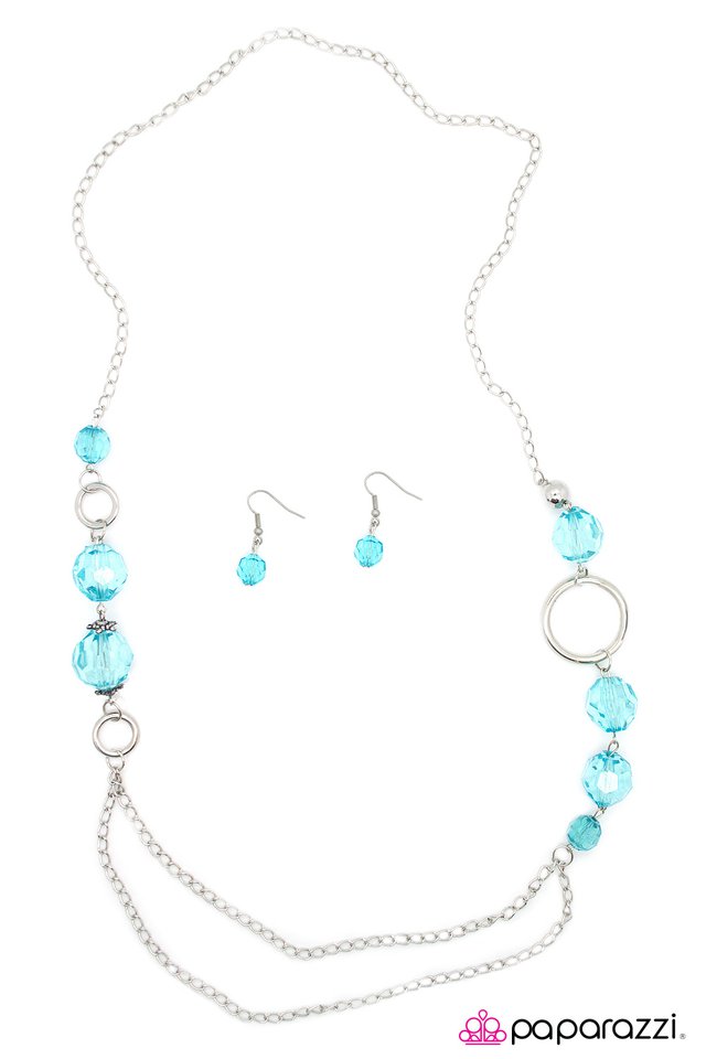 Paparazzi ♥ Crystal Clear - Blue ♥ Necklace