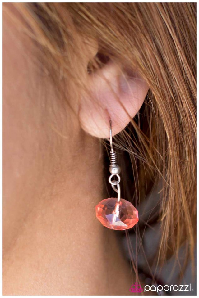 Paparazzi ♥ In A Roundabout Way - Coral ♥ Necklace