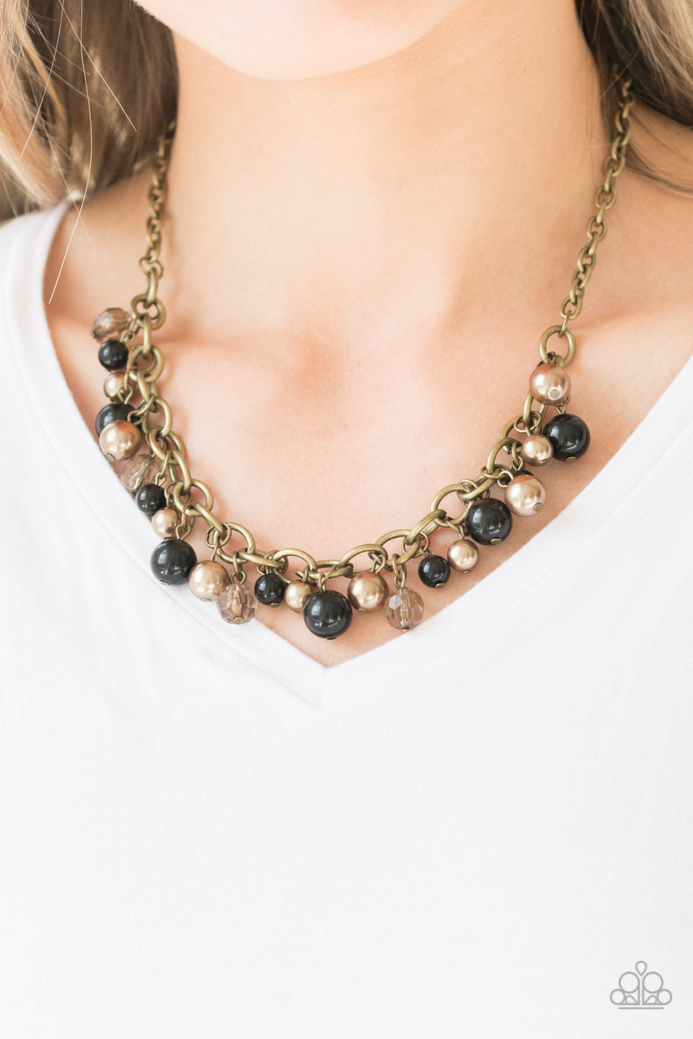 Paparazzi ♥ The GRIT Crowd - Black ♥  Necklace