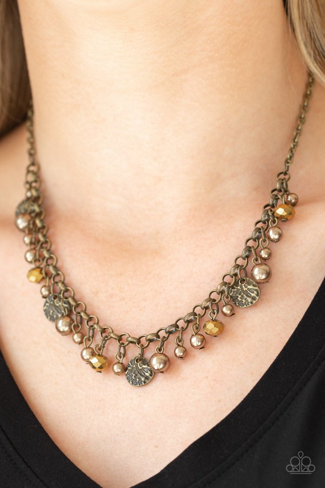 Paparazzi ♥ Coastal Cache - Brass ♥ Necklace